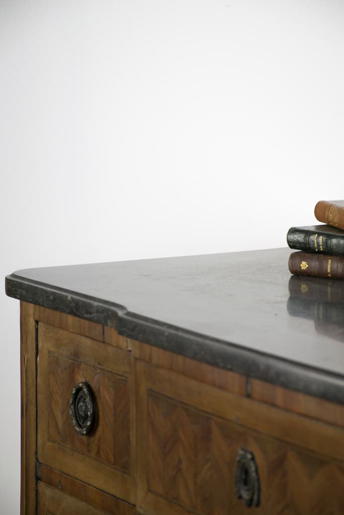 French Louis XV Marquetry Marble Top Commode - French antique 五斗櫃 3