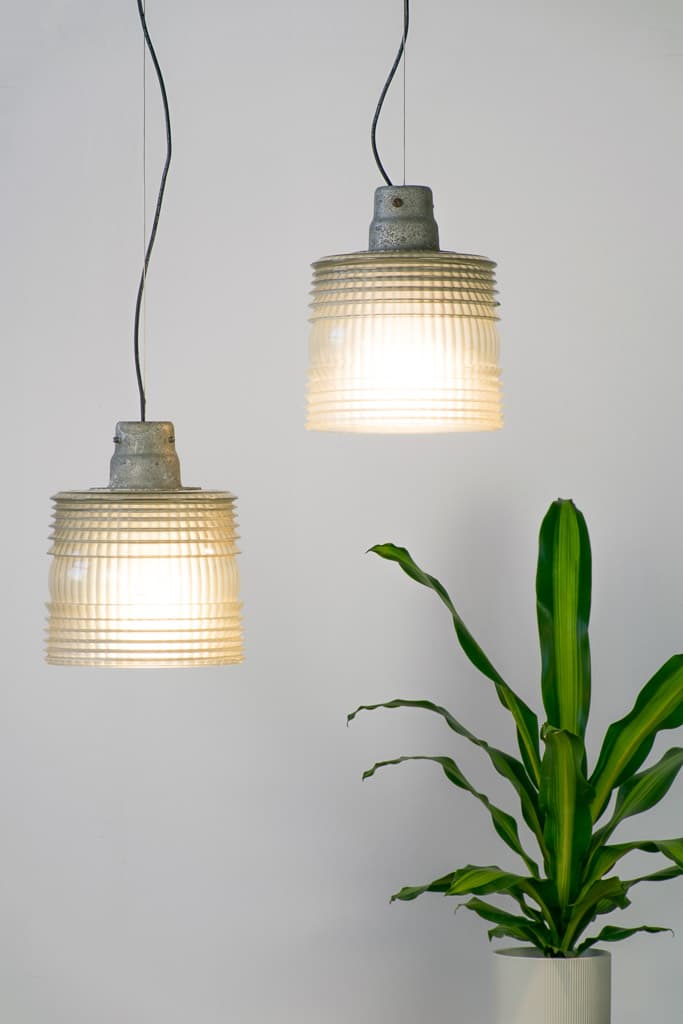 Mid-Century Modern Holophane Paris Street Lights - French antique industrial lighting 2